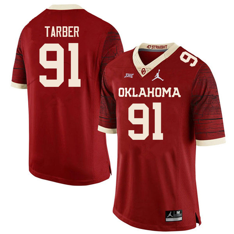Oklahoma Sooners #91 Alton Tarber College Football Jerseys Sale-Retro